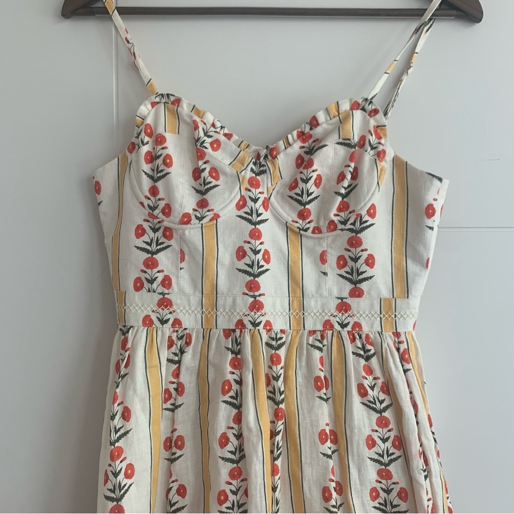 Agua by Agua Bendita “Acacia Carmina” print linen midi dress S